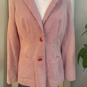 J. G. Hook Red Striped Women’s Blazer